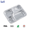 Four-compartment, aluminum foil lunch box for mobile food truck LWS-4C230