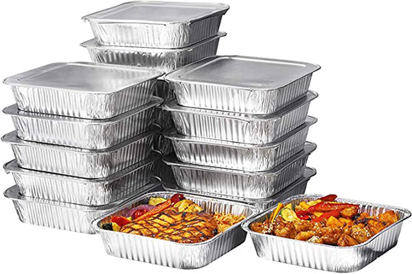 Aluminum Foil Pans with Lids-40Pack 2lb Capacity Baking Foil Pan -Aluminum Tray Pans Disposable for Baking，Cooking, Prepping Food